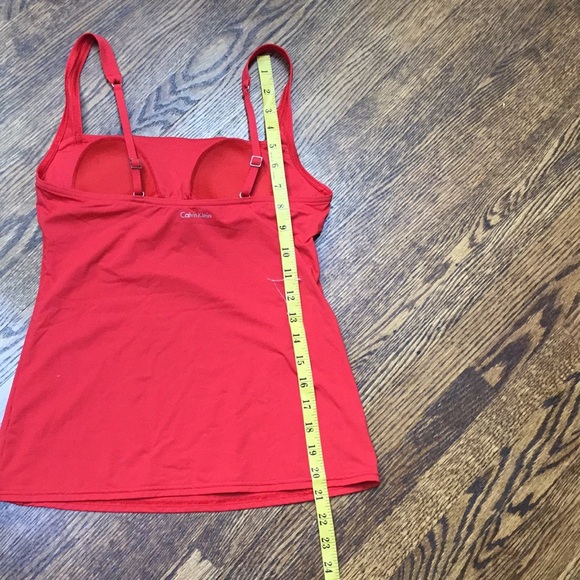 Calvin Klein Red Two Piece Tankini Swim Suit - Picture 10 of 12